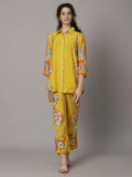 Yellow fusionic print co-ord set