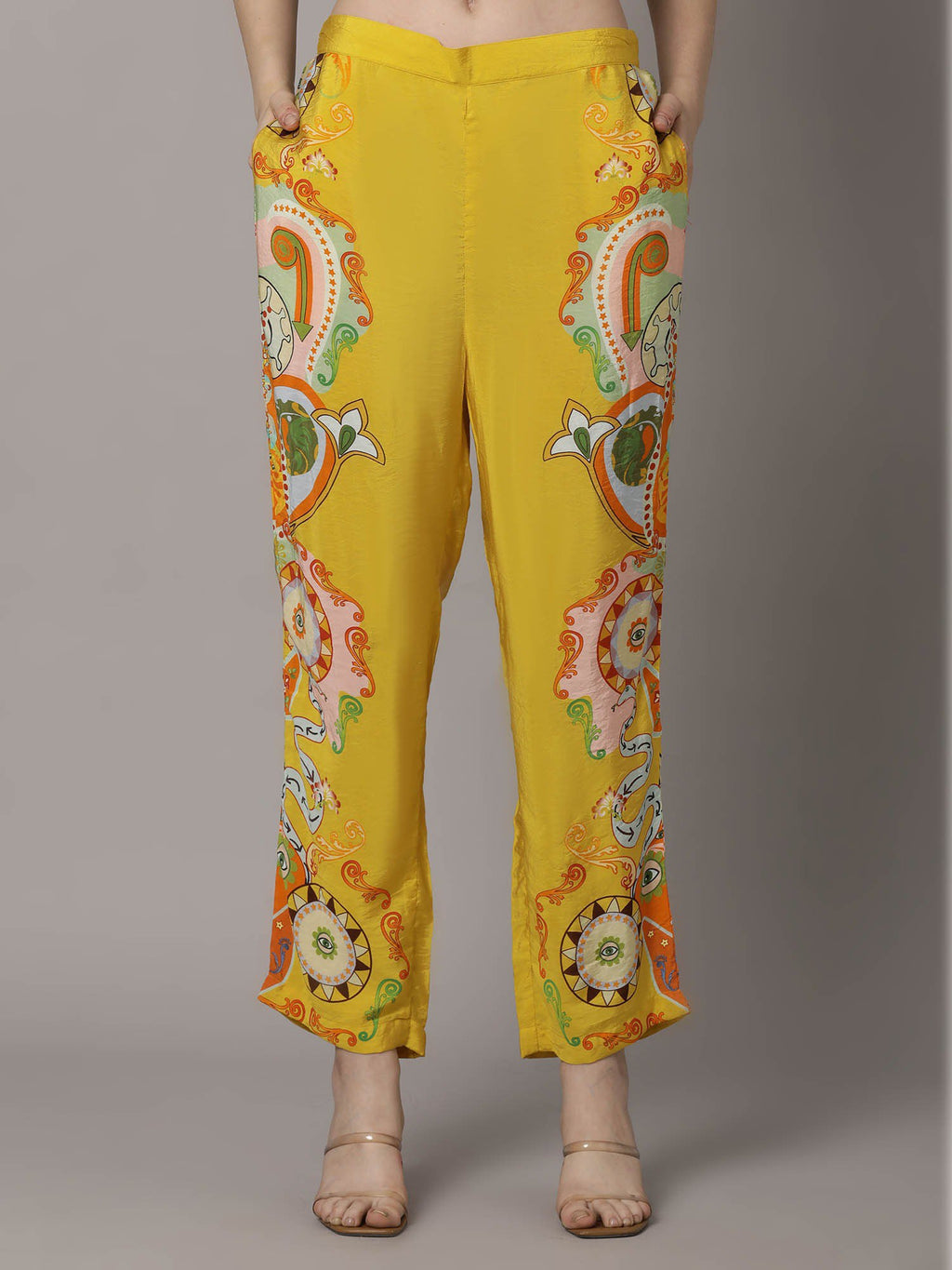 Yellow fusionic print co-ord set